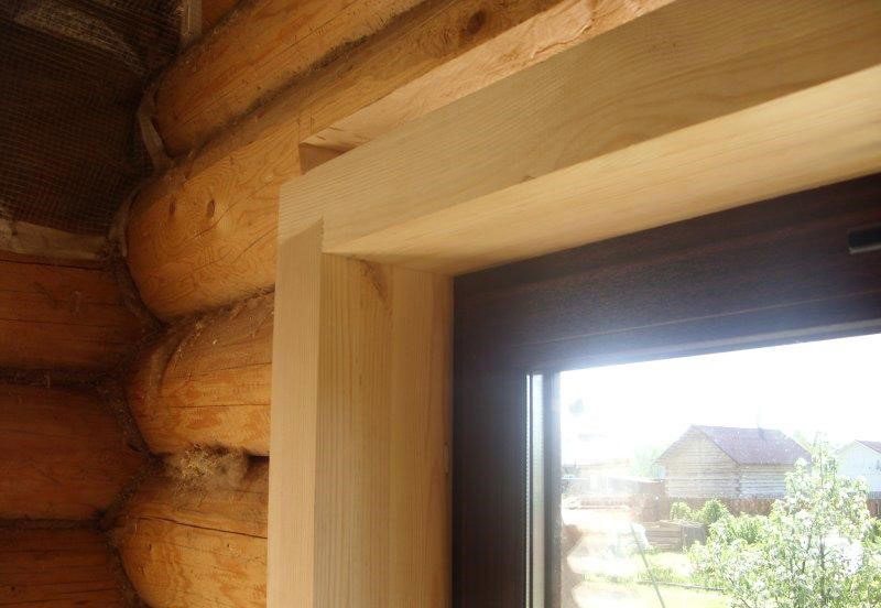 Внутренняя отделка пластиковых окон в деревянном доме