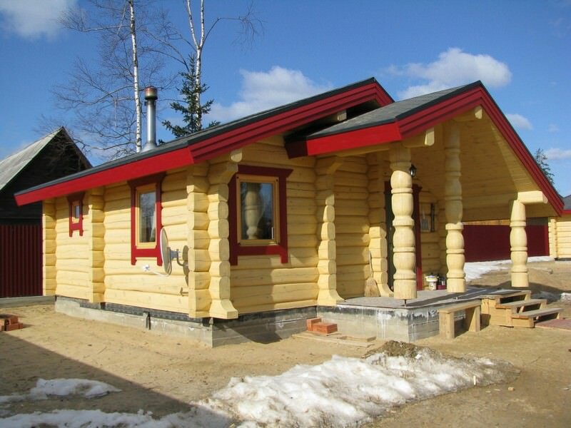 При строительстве домов из лафета применяют два соединения: канадская чашка и норвежский замок